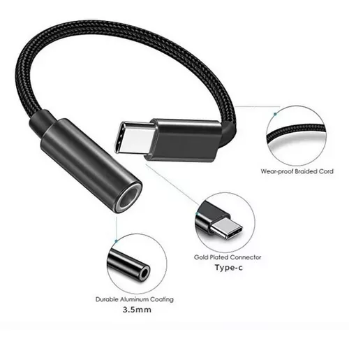 Adaptador Usb C A Audifonos Auriculares
